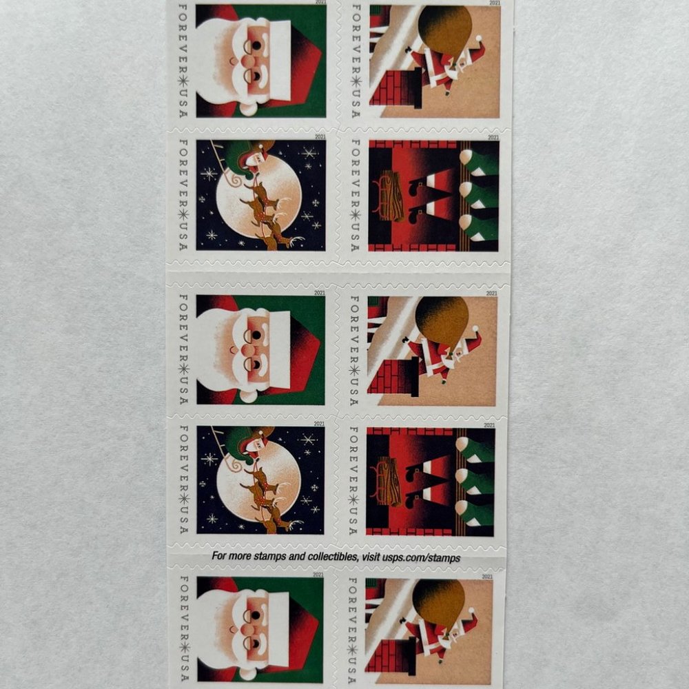 2021 A Visit from St Nick Forever First Class  New& Sealed  15 Sheets/300 Pcs
